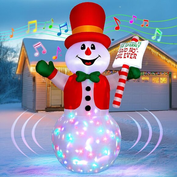 🆕6 FT Christmas Inflatable  Snowman Sensor Motion-Activated Outdoor Decoration - Picture 2 of 8